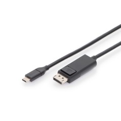 Kabel USB C/DP M/M czarny 2m USB 3.1 SuperSpeed+ 4K 60Hz AK-300333-020-S