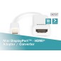Kabel Mini DP/HDMI M/Ż biały 0,15m Mini Displayport 1080p 60Hz FHD AK-340411-001-W