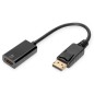 Kabel DP/HDMI z zatrzaskiem aktywny czarny 0,2m Displayport 4K 60Hz UHD AK-340415-002-S
