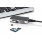 Czytnik kart 5-portowy USB 3.0 SuperSpeed (ALL-IN-ONE) czarno-srebrny DA-70330-1