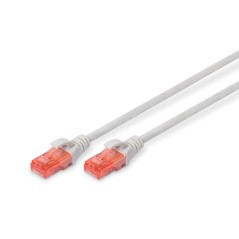Kabel krosowy (patch cord) RJ45-RJ45, kat.6, U/UTP, AWG 26/7, PVC, 0.25m, szary DK-1612-0025