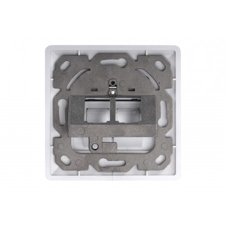 ramka kątowa + support 2x Keystone, 80x80mm p/kurz. opis., biały DN-93801-1 Digitus Professional