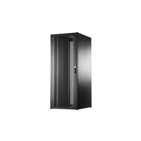 Szafa sieciowa stojąca Hyper Pro 19" 42U rack 800x1000, drzwi przód perforacja, czarny, 1000kg DN-51015-P-B