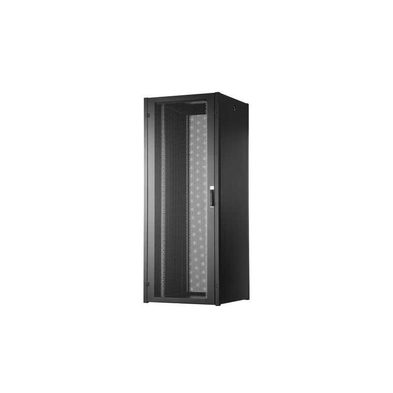 Szafa sieciowa stojąca Hyper Pro 19" 42U rack 800x800, drzwi przód perforacja, czarny, 1000kg DN-51013-P-B