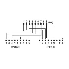 Adapter rozdzielacz LAN, ekranowany, kat.5e, 2x gniazdo RJ45, 1x wtyk, długość 0.19m DN-93904