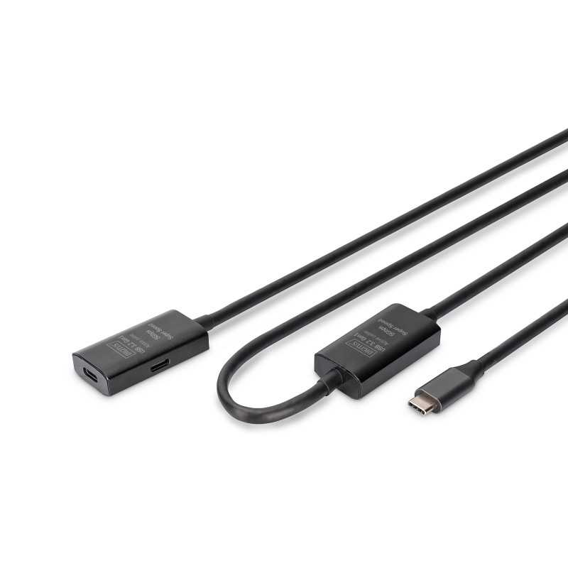 Kabel przedłużający aktywny, USB 3.2 Gen1, 5Gbps, USB-C - USB-A, 10m DA-73109