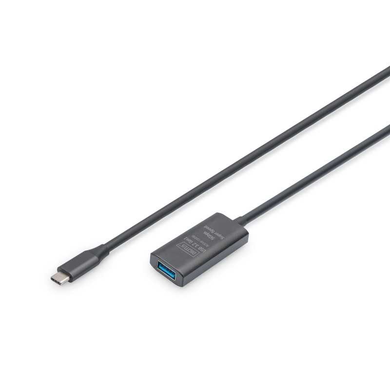 Kabel przedłużający aktywny, USB 3.2 5Gbps, USB-C - USB-A, 5m DA-73110