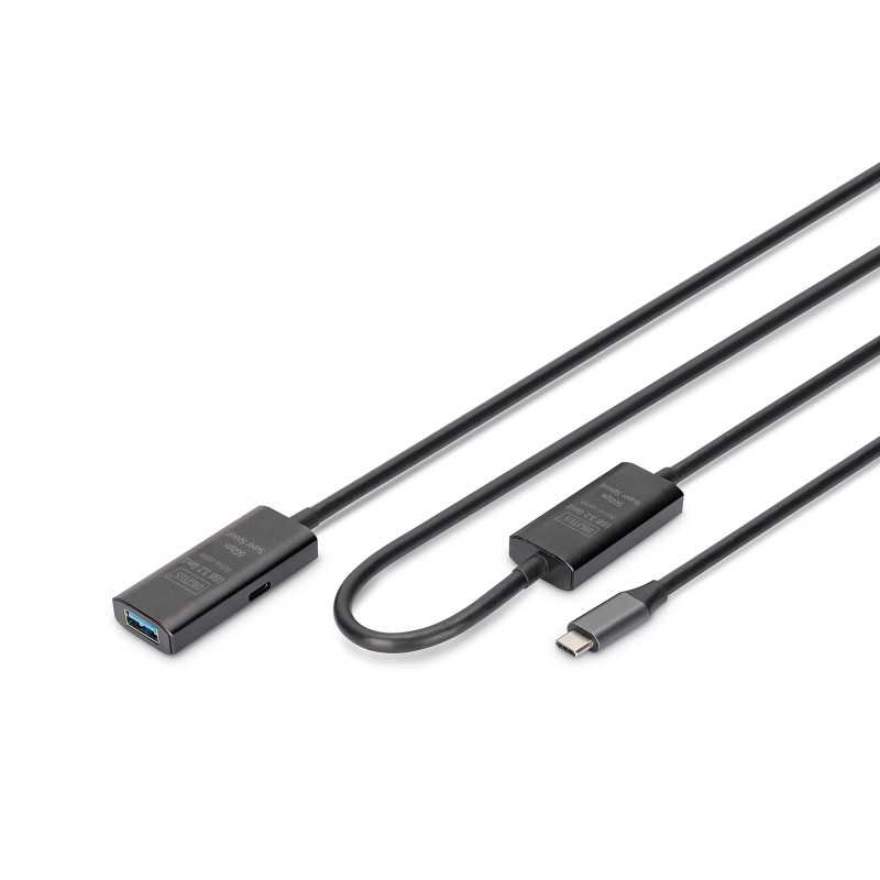 Kabel przedłużający aktywny, USB 3.2 5Gbps, USB-C - USB-A, 10m DA-73111