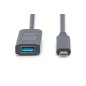 Kabel przedłużający aktywny, USB 3.2 Gen2, 10Gbps, USB-C - USB-A, 5m DA-73113