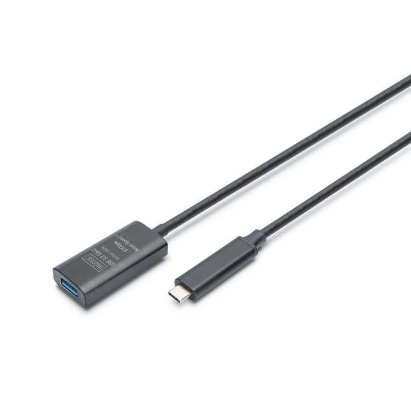 Kabel przedłużający aktywny, USB 3.2 Gen2, 10Gbps, USB-C - USB-A, 5m DA-73113