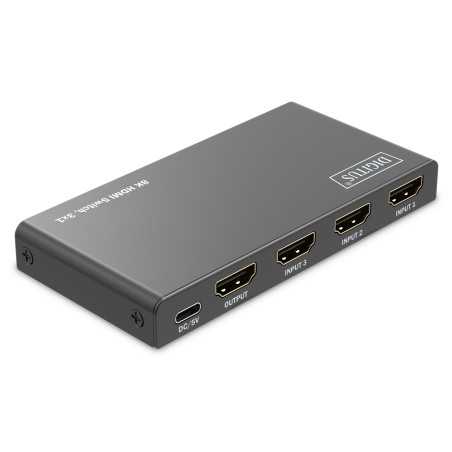 Przełącznik / Switch HDMI 3x1, 8K/60Hz (4:4:4) z HDR, 48 Gbps, HDCP 2.3 DS-55333