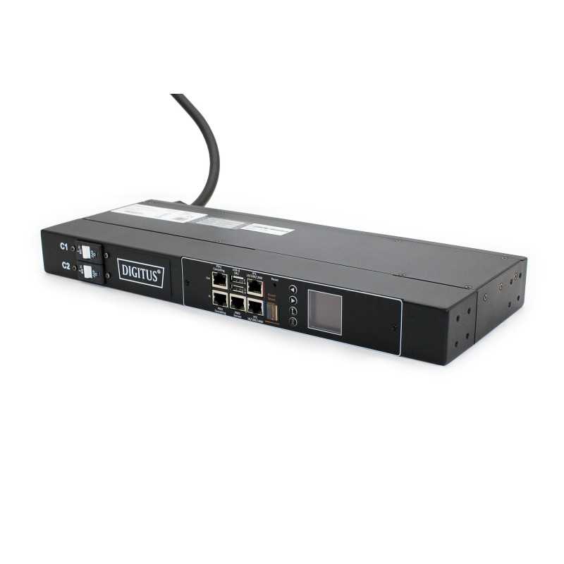 Listwa zasilająca SMART PDU 1U, wtyk zasilający IEC 60309 16A 1F, gniazda 12x typ IEX DN-POS-12IEX-1F16A-H