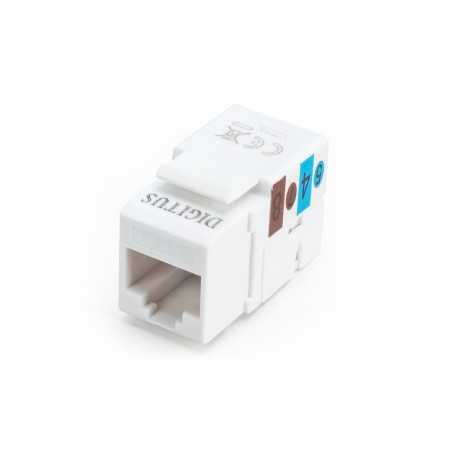 Moduł (gniazdo) keystone RJ45 (8P8C) kat.6, UTP, nieekranowany, narzędziowy, biały DN-93601