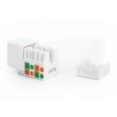 Moduł (gniazdo) keystone RJ45 (8P8C) kat.5e, UTP, nieekranowany, narzędziowy, biały DN-93501