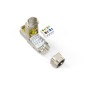 Wtyk modularny RJ45 kat.6A, PoE++, 10GbE, ekranowany, metalowy, beznarzędziowy, AWG 27-22,linka/drut DN-93638