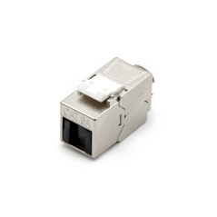 Moduł (gniazdo) Keystone RJ45 (8P8C) kat.6A, STP, ekranowany, beznarzędziowy, osłona przeciwpyłowa DN-93615-D