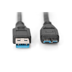 Kabel połączeniowy USB 3.0 SuperSpeed Typ USB A/microUSB B M/M czarny 1m AK-300116-010-S Assmann