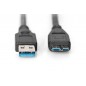 Kabel połączeniowy USB 3.0 SuperSpeed Typ USB A/microUSB B M/M czarny 1m AK-300116-010-S Assmann