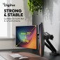 Ramię biurkowe podwójne z zaciskiem i sprężyną mechaniczną 2x LCD max. 35" 2x10kg VESA: 75x75, 100 Czarne DA-90471