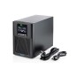 Zasilacz awaryjny UPS Online Tower 19" LCD 1000VA/1000W 2x12V/9Ah 4xC13 1xC14 USB RS232 RJ45 GŁ.293mm DN-170130