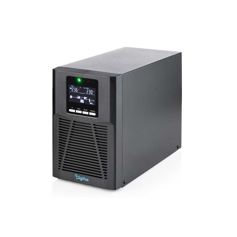 Zasilacz awaryjny UPS Online Tower 19" LCD 1000VA/1000W 2x12V/9Ah 4xC13 1xC14 USB RS232 RJ45 GŁ.293mm DN-170130