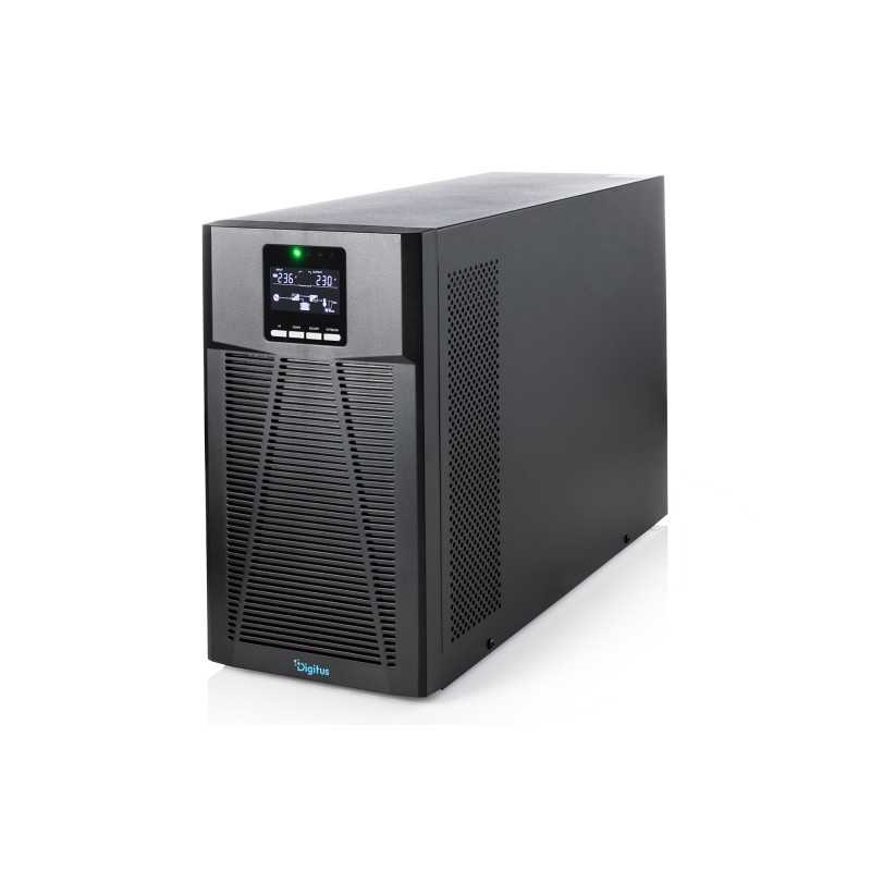 Zasilacz awaryjny UPS Online Tower 19" LCD 3000VA/3000W 6x12V/9Ah 8xC13 1xC19 1xC14 USB RS232 RJ45 GŁ.460mm DN-170132